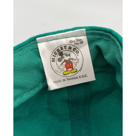 Vintage Disney Universal Mickey & Co Teal Brown Snapback Hat Cap Mickey Mouse - Picture 6 of 8